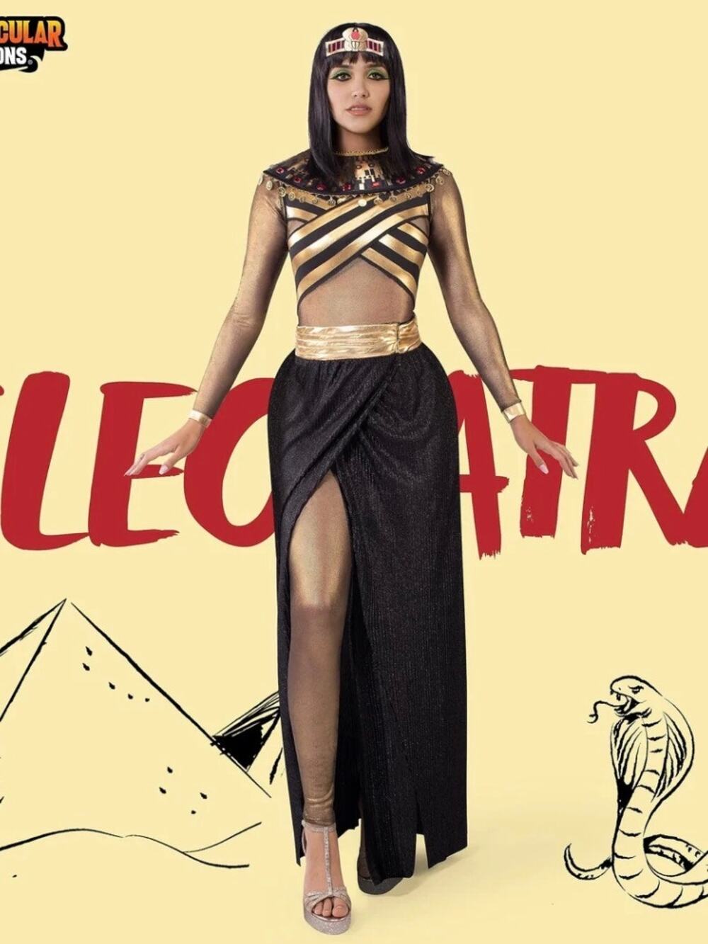 New Spooktacular Creations Queen Cleopatra Premium Costume Set - Women’s Large